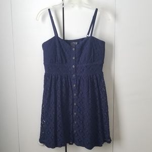 Navy Blue Lace Dress
